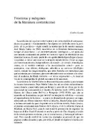 Fronteras y márgenes de la literatura costarricense / Carlos Cortés | Biblioteca Virtual Miguel de Cervantes