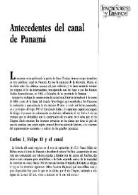 Portada:Antecedentes del canal de Panamá / Diómedes Núñez Polanco