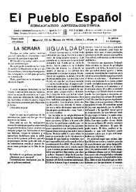 Portada:El Pueblo Español : Semanario Anticaciquista. Núm. 9, 12 de marzo de 1916
