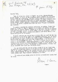 Más información sobre Carta de Ramón J. Sender a Camilo José Cela. California, 19 de junio de 1974