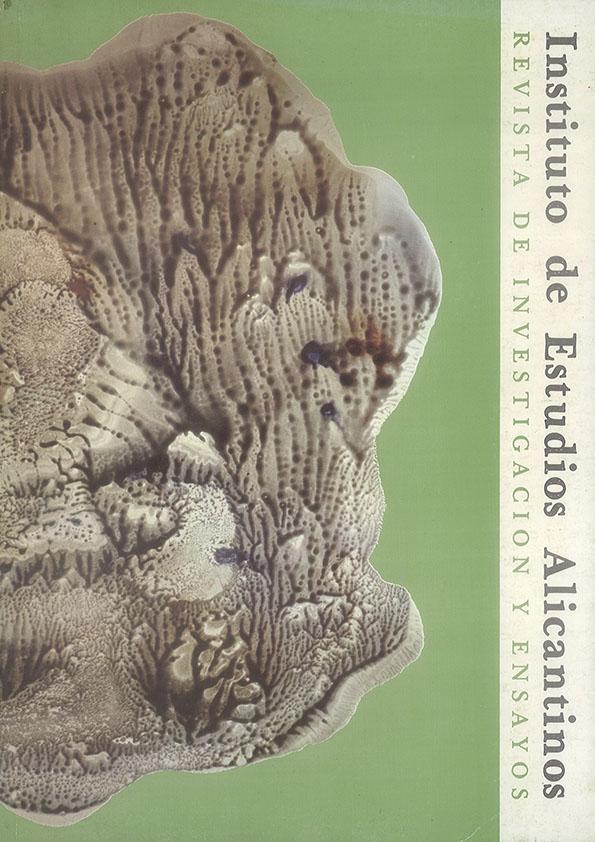 Revista Instituto de Estudios Alicantinos. Época II, núm. 34, septiembre-diciembre 1981 | Biblioteca Virtual Miguel de Cervantes