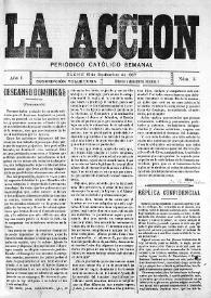 La Acción : periódico católico quincenal. Núm. 5, 19 de septiembre de 1907 | Biblioteca Virtual Miguel de Cervantes
