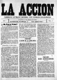 La Acción : periódico católico quincenal. Núm. 9, 17 de octubre de 1907 | Biblioteca Virtual Miguel de Cervantes