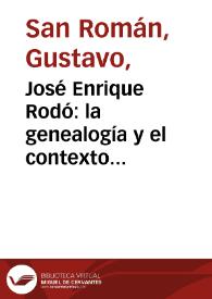 Portada:José Enrique Rodó: la genealogía y el contexto familiar / Gustavo San Román