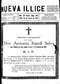 Nueva Illice (1913-1927). Núm. 744, 30 de enero de 1927 | Biblioteca Virtual Miguel de Cervantes