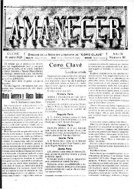 Portada:Amanecer : órgano de la sección literaria de \"Coro Clavé\" (Elche). Núm. 119, 18 de marzo de 1928