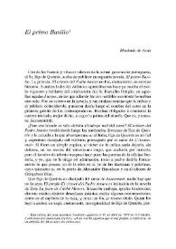 El primo Basilio / Machado de Assis; traducción Juan Malpartida | Biblioteca Virtual Miguel de Cervantes