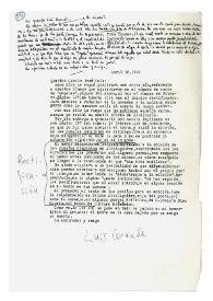 Carta de Luis Cernuda a Camilo José Cela. México, 10 de abril de 1961
