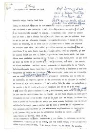 Portada:Carta de María Zambrano a Camilo José Cela. Crozet-par-Gex, Francia, 4 de febrero de 1974
