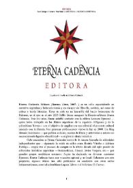 Eterna Cadencia Editora (Buenos Aires, 2007-  ) [Semblanza] / José Enrique Navarro | Biblioteca Virtual Miguel de Cervantes