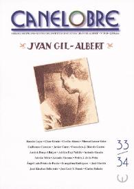 Portada:Canelobre, 33-34 (verano-otoño 1996). Juan Gil-Albert  / director Miguel Ángel Lozano Marco