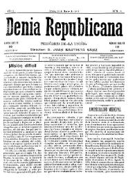 Denia Republicana. Periódico de 