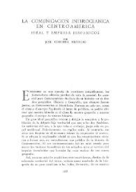 Portada:La comunicación interoceánica en centroamérica : ideal y empresa hispánicos / por José Coronel Urtecho