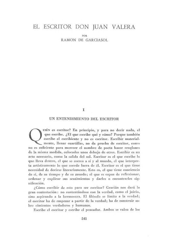 El escritor don Juan Valera / por Ramón de Garciasol | Biblioteca Virtual Miguel de Cervantes