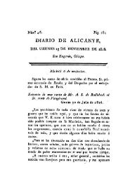 Diario de Alicante. Núm. 46, 15 de noviembre de 1816 | Biblioteca Virtual Miguel de Cervantes
