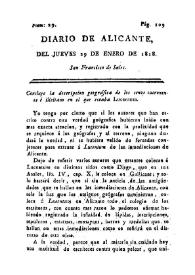 Portada:Diario de Alicante. Núm. 29, 29 de enero de 1818