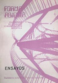 Portada:Forma Abierta : Cuadernos de Creación e Investigación Artística. Núm. 9, enero de 1979