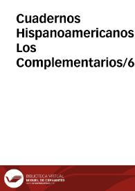 Cuadernos Hispanoamericanos. Los Complementarios/6, septiembre 1990 | Biblioteca Virtual Miguel de Cervantes