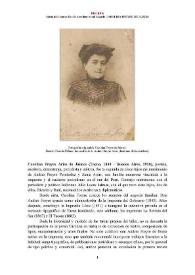 Carolina Freyre Arias de Jaimes (Tacna, 1844 - Buenos Aires, 1916) [Semblanza] / María del Carmen Escala Araníbar  | Biblioteca Virtual Miguel de Cervantes