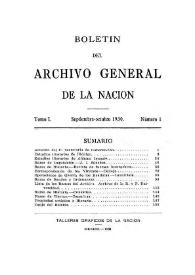 Más información sobre Boletín del Archivo General de la Nación (México)