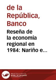 Portada:Reseña de la economía regional en 1984: Nariño e Ipiales