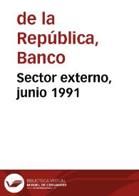 Portada:Sector externo, junio 1991