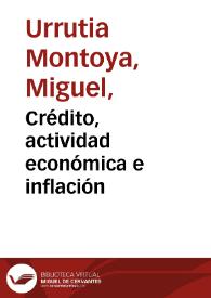 Portada:Crédito, actividad económica e inflación