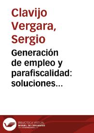 Portada:Generación de empleo y parafiscalidad: soluciones estructurales en tiempos de crisis