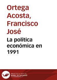 Portada:La política económica en 1991