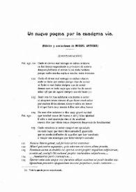 Un nuevo poema por la cuaderna vía (Continuación) / edición y anotaciones de Miguel Artigas 