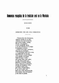 Portada:Romances recogidos de la tradición oral en la montaña (Conclusión) / José María De Cossío