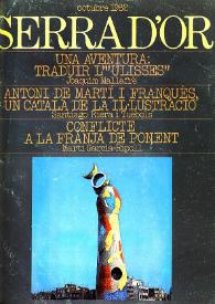 Portada:Serra d'Or. Any XXIV, núm. 277, octubre 1982