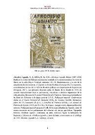 Portada:Afrodisio Aguado, S. A. (1914-¿?) [Semblanza] / Marta Olivas