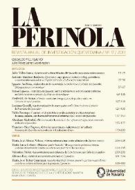 Portada:La Perinola : revista de investigación quevediana. Núm. 17, 2013