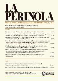 Portada:La Perinola : revista de investigación quevediana. Núm. 21, 2017