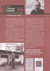 Portada:Revista Cálamo FASPE : lengua y literatura españolas. Núm. 56, 2010
