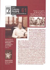 Más información sobre Revista Cálamo FASPE : lengua y literatura españolas. Núm. 61, 2013