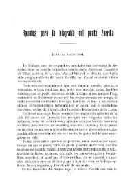 Portada:Apuntes para la biografía del poeta Zorrilla. (Cartas inéditas) / José F. Menéndez