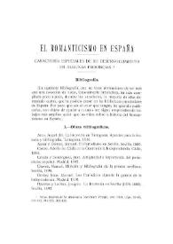Portada:El Romanticismo en España. Caracteres especiales de su desenvolvimiento en algunas provincias (Continuación) / E. Allison Peers