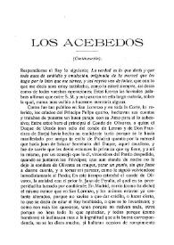 Los Acebedos (Continuación) / M. Escagedo | Biblioteca Virtual Miguel de Cervantes