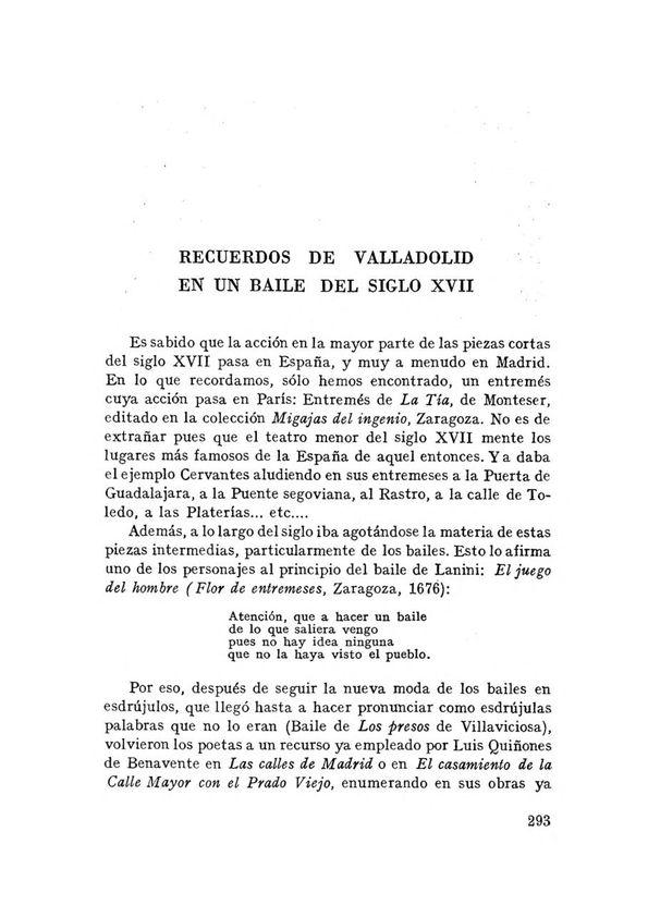 Recuerdos de Valladolid en un baile del siglo XVII / Henri Recoules | Biblioteca Virtual Miguel de Cervantes