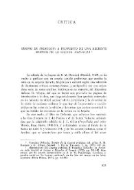 Portada:Bisoño de Frojolón: A propósito de una reciente edición de \"La Loçana Andaluza\" / Margherita Morreale