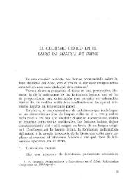 El cultismo léxico en el "Libro de Miseria de Omne" / Pompilio Tesauro | Biblioteca Virtual Miguel de Cervantes