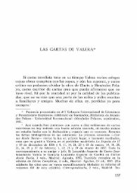 Portada:Las cartas de Valera / Manuel Bermejo Marcos