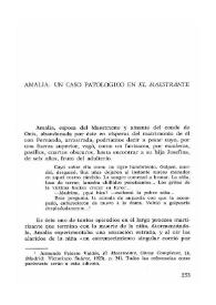 Amalia: un caso patológico en "El Maestrante" / Gilbert Paolini | Biblioteca Virtual Miguel de Cervantes