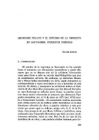 Menéndez Pelayo y el estudio de la imprenta en Santander: papeletas inéditas / Xavier Agenjo Bullón | Biblioteca Virtual Miguel de Cervantes