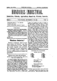 Portada:Honduras Industrial. Serie 1.ª, núm. 13, 15 de septiembre de 1884