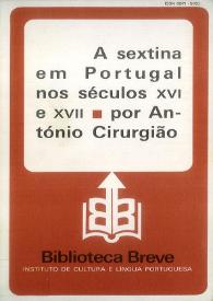 A sextina em Portugal nos séculos XVI e XVII / António Cirurgião | Biblioteca Virtual Miguel de Cervantes