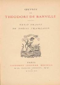 Portada:Oeuvres de Théodore de Banville. Petit traité de poésie française