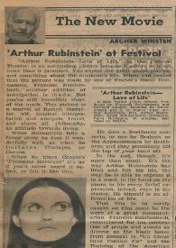 'Arthur Rubinstein' at Festival | Biblioteca Virtual Miguel de Cervantes